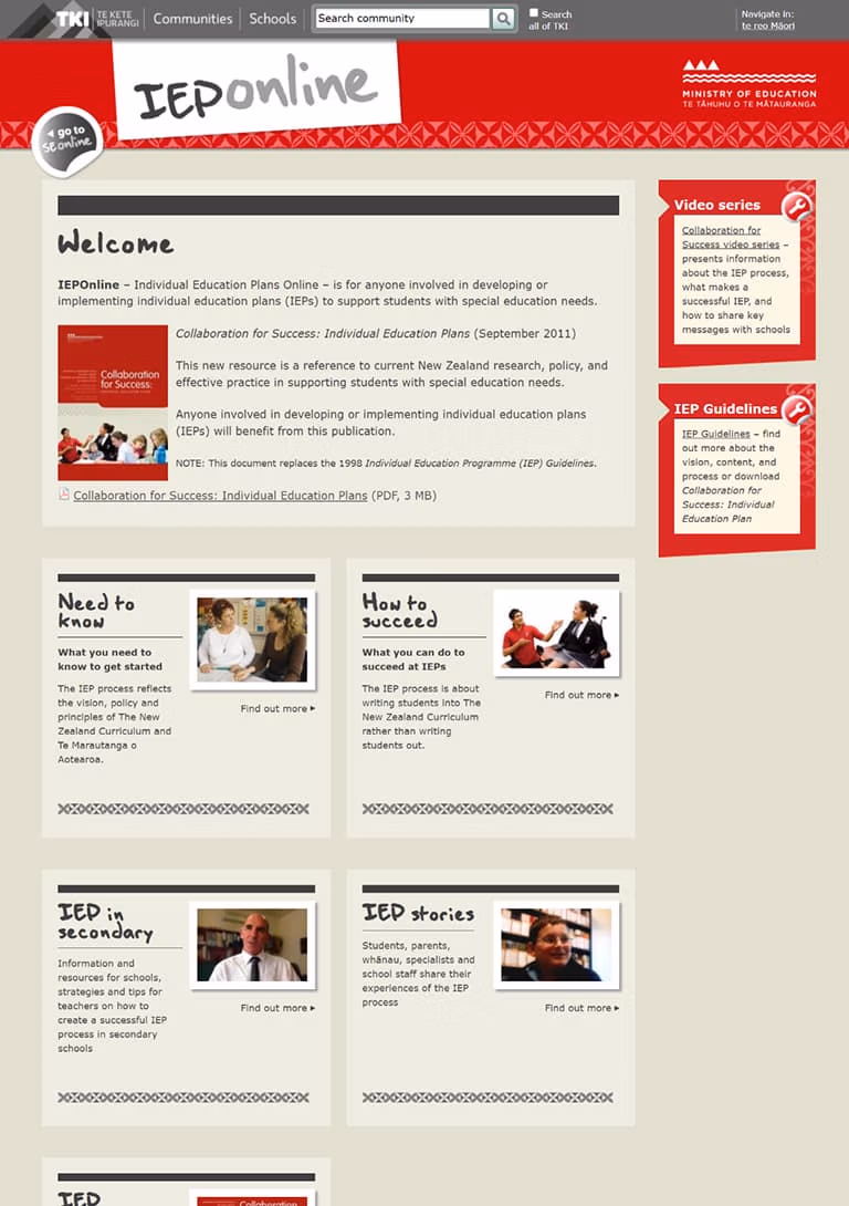 IEP Online website