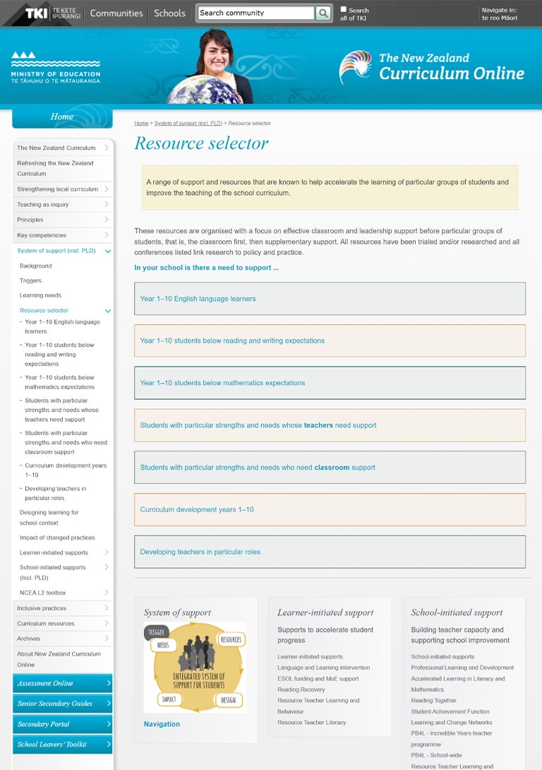 TKI Resource Selector website